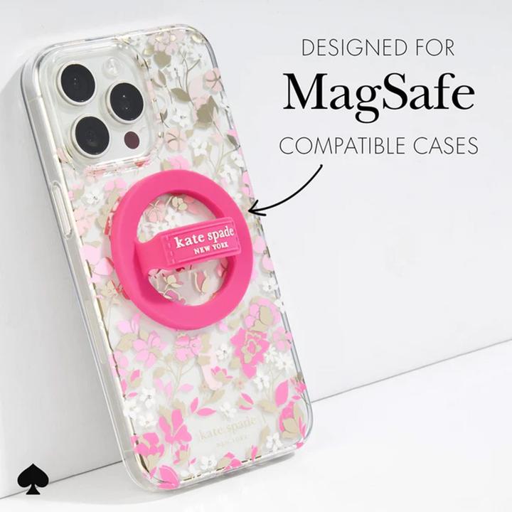 Actual product image Kate Spade Magnetischer Schlaufengriff – MagSafe Fingergriff (Pom Pom Pink)
