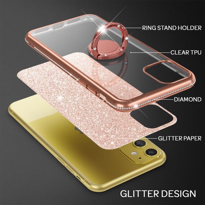 Immagine prodotto Nalia Anello Glitter Silicone Cover (Apple iPhone 11)
