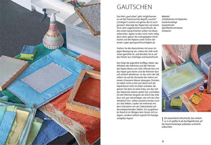 Actual product image Papiere schöpfen und gestalten (German, Dorina Tessmann, Eva Hauck, 2024)