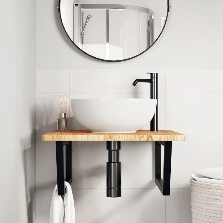 Immagine prodotto VidaXL Piano di lavoro per lavabo con supporto e rovere