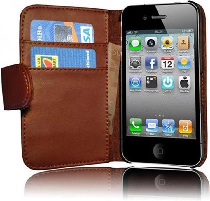 Actual product image Cadorabo Case for Apple iPhone 4 / iPhone 4S for Apple iPhone 4 / iPhone 4S Book Glatt (Apple iPhone 4s, Apple iPhone 4)