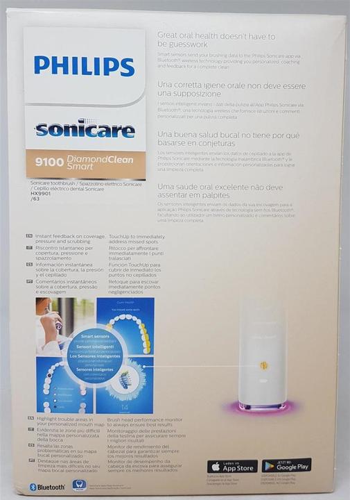 Actual product image Philips HX9901/63 Sonicare Diamondclean Smart 9100 Electric Sonic Toothbrush, App, Rose Gold (Sonic toothbrush)