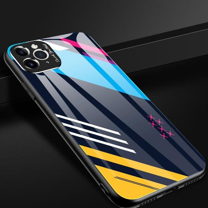 Immagine prodotto Hurtel Custodia in vetro colorato Cover resistente con retro in vetro temperato e copertura della (Apple iPhone 11 Pro Max)