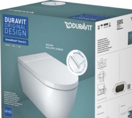 Immagine prodotto Duravit Set di toilette per doccia Starck f Lite WC basso senza alzatina bianco 650001012004310