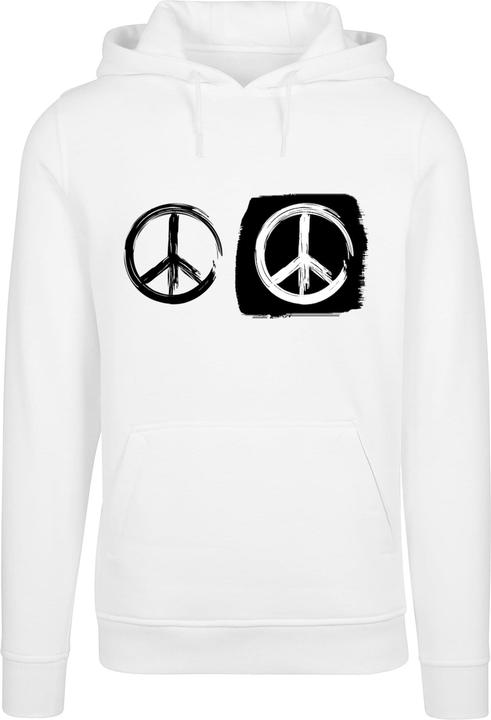 Merchcode Peace - Double Peace White Heavy Hoody - 161365
