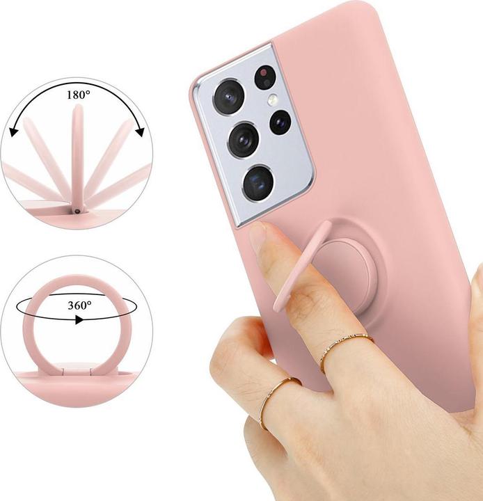 Produktbild Cadorabo TPU Liquid Ring Silicone Case Hülle (Samsung Galaxy S21 Ultra)