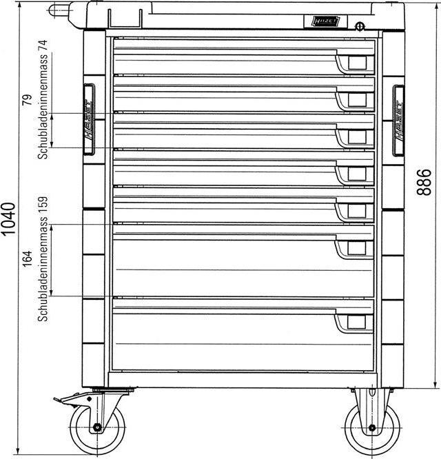 Produktbild HAZET Werkzeug-, Material- und Montagewagen 17 (1 x)