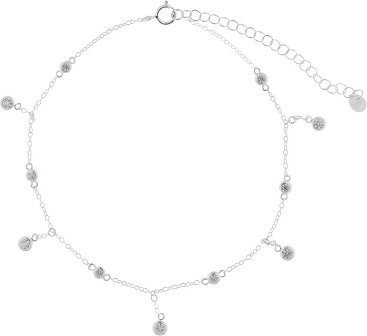 Actual product image Leyda Foot chain zirconia (Silver 925, synthetic stone, 26.50 cm)