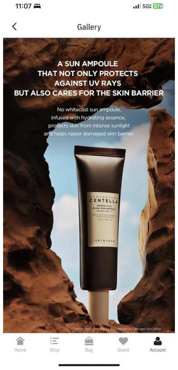 Immagine prodotto Skin1004 Probio-cica Glow Sun Ampoule (Crema solare, SPF 50+, 50 ml)