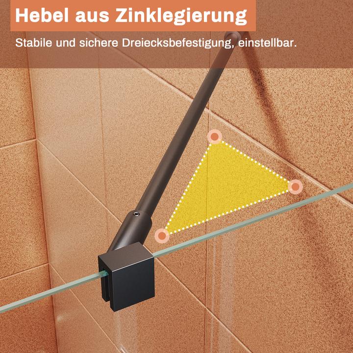 Image du produit SONNI Cabine de douche avec entrée d'angle, 80 x 120 cm, noir douche, hauteur 195 cm, avec portes ba (120 cm, 195 cm)