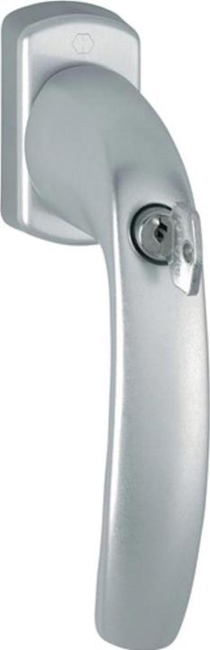 Produktbild Hoppe Fenstergriff New York 0810SVS/U10 Aluminium F9016 / verkehrsweiss 35 mm abschliessbar