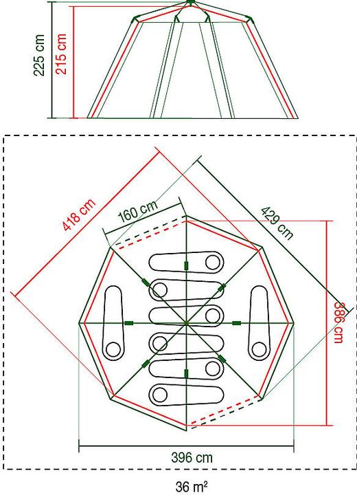 Actual product image Coleman Octagon (Dome tent, 20.70 kg, 8 persons)