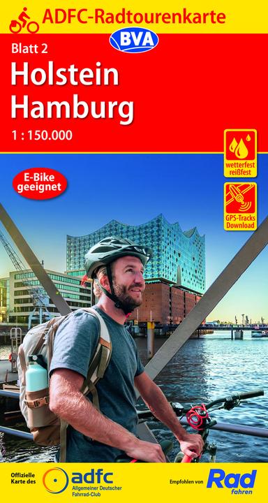 Actual product image ADFC cycle tour map 2 Holstein Hamburg