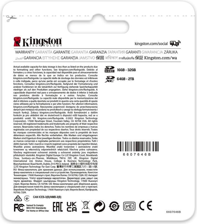 Image du produit Kingston Canvas React Plus SDXC (128 Go, SDXC, U3, UHS-II)