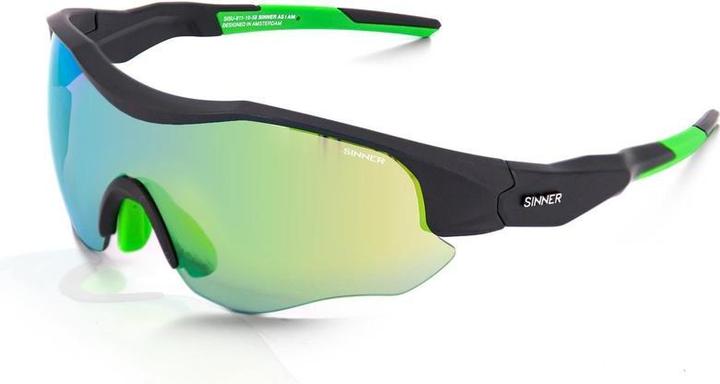 Produktbild Sinner Gear Sünder dreifach Sonnenbrille - Matt Black - Fahrradobjektiv (Matt Black, Matt Schwarz)