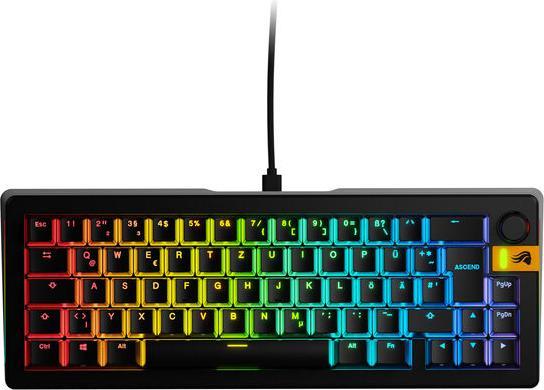 Produktbild Glorious GMMK 3 HE 65 % Custom Gaming-Tastatur - Pre-Built, ISO (DE), Fox HE Switches, schwarz (DE, Kabelgebunden)