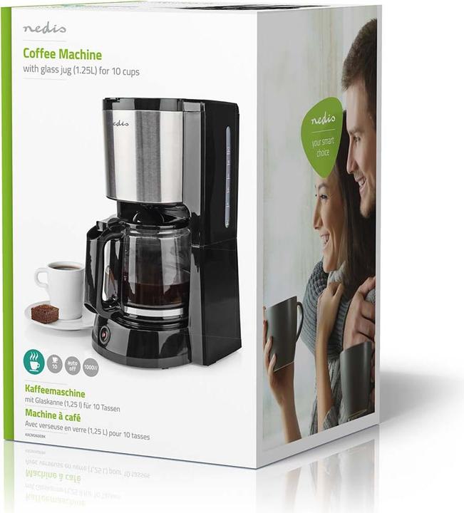 Actual product image Nedis Coffee maker | max. capacity: 1.5 l | number of cups at once: 12 | Keep warm | Black (EU plug)