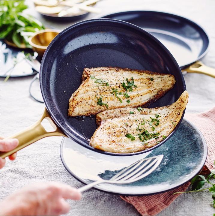 Actual product image Greenpan Ceramic pans PADOVA Black 20 + 24 + 28 cm (28 cm, Saucepan, Aluminium)