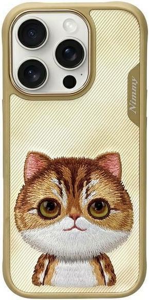 Immagine prodotto Nimmy case iPhone 16 Pro 6.3" khaki Big Eyed Pet 2.0 Cat (Apple iPhone 16 Pro)