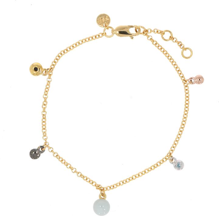 Image du produit Xen Bracelet multicolore env. 1,85 ct. plaqué or jaune 17-19 cm (19 cm, Argent sterling 925)