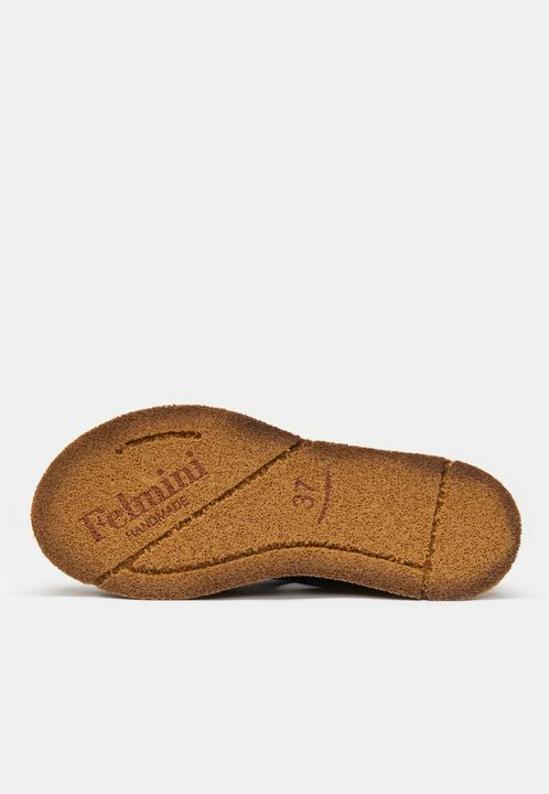 Produktbild Felmini ISQUIA D387 - Flache Plateausandalen, hergestellt aus echtem schwarzem Leder. Mit Gummizug im hinter (39)
