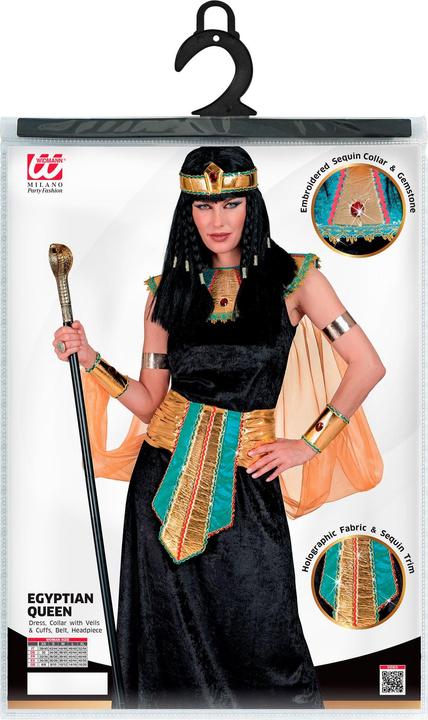 Produktbild Widmann Ägyptische Königin Cleopatra:kostüm, Kragen Mit Umhang & Armbändern, Gürtel, Stirnband (S)