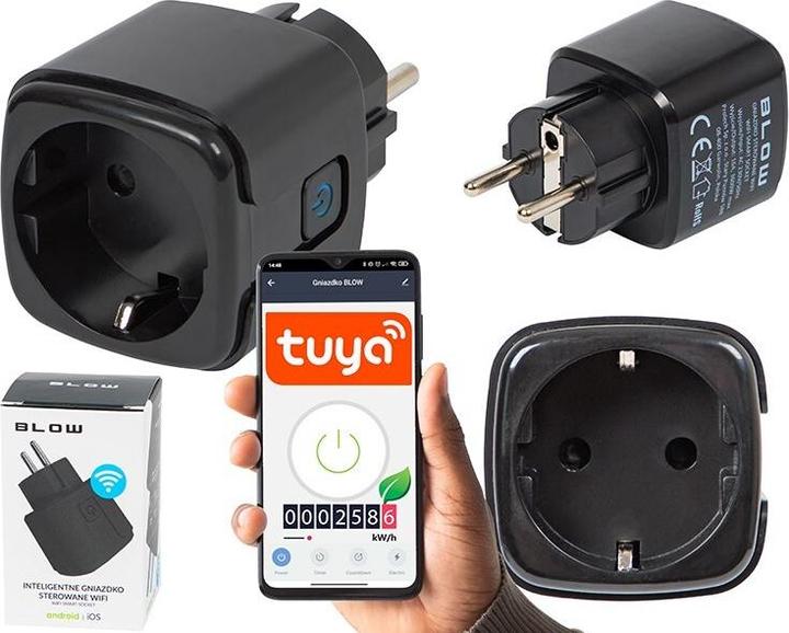 Actual product image Blow Intelligent WLAN socket outlet TUYA V3 black (Wi-Fi)