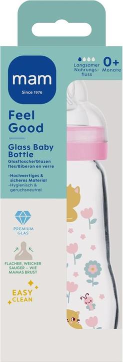 Produktbild MAM Feel Good Glasflasche assortiert (260 ml)