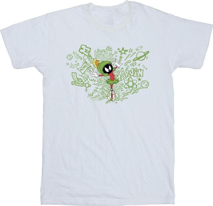 Immagine prodotto Looney Tunes ACME Doodles Marvin Martian Maglietta Uomo (4XL)