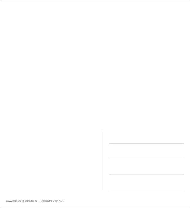 Produktbild Harenberg Oasen der Stille Postkartenkalender 2025 - Wochenkalender mit 53 Postkarten (Harter Einband, Deutsch)