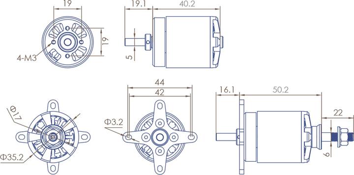 Produktbild Planet-Hobby joker 3542-5,5 v3 940 kv brushless motor