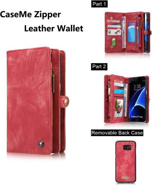 Produktbild Caseme Leder Portemonnaie mit Plastik Hülle (Samsung Galaxy S7 Edge)