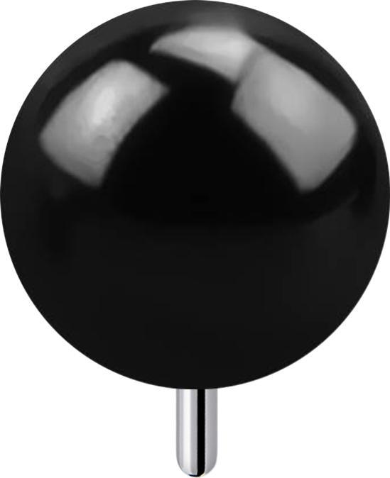 Actual product image Star Piercing Threadless ball black (without brass, Titanium G23)
