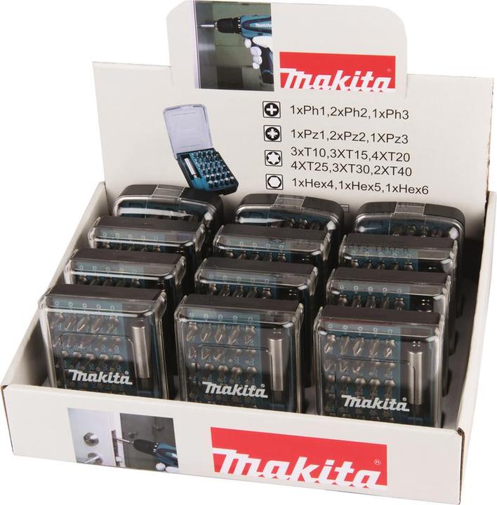 Produktbild Makita Tip set D-34936 (31 pcs.) (PZ2, T30, T20, 2x TX40, T10, 2x PH2, T15, 25mm, 2xPZ3, T25)