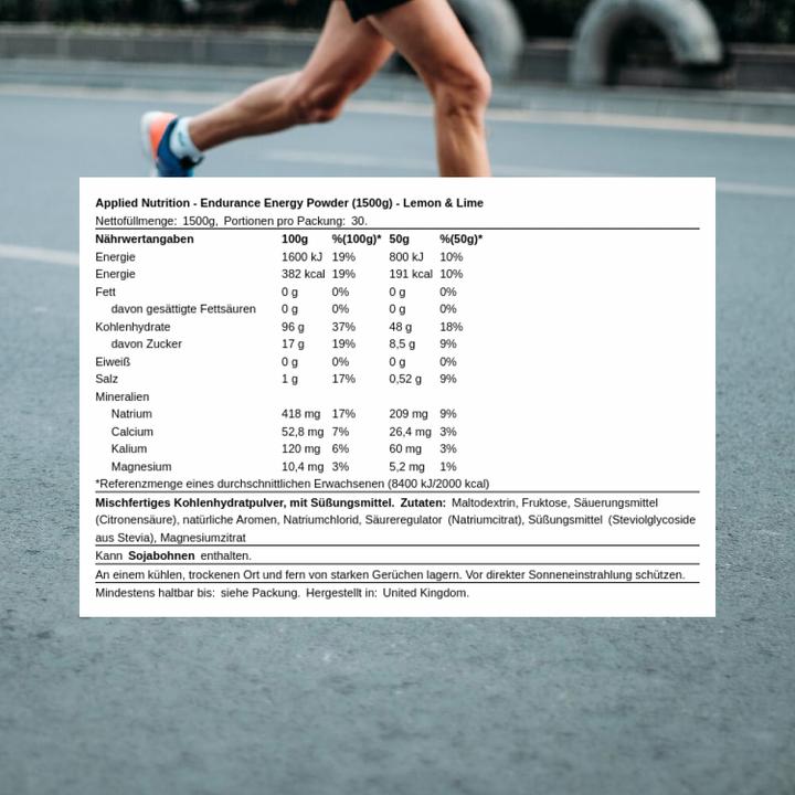 Immagine prodotto Applied Nutririon Endurance Energy 1,5 kg Nutrizione Applicata (Limone e lime, 1 pz., 1500 g)