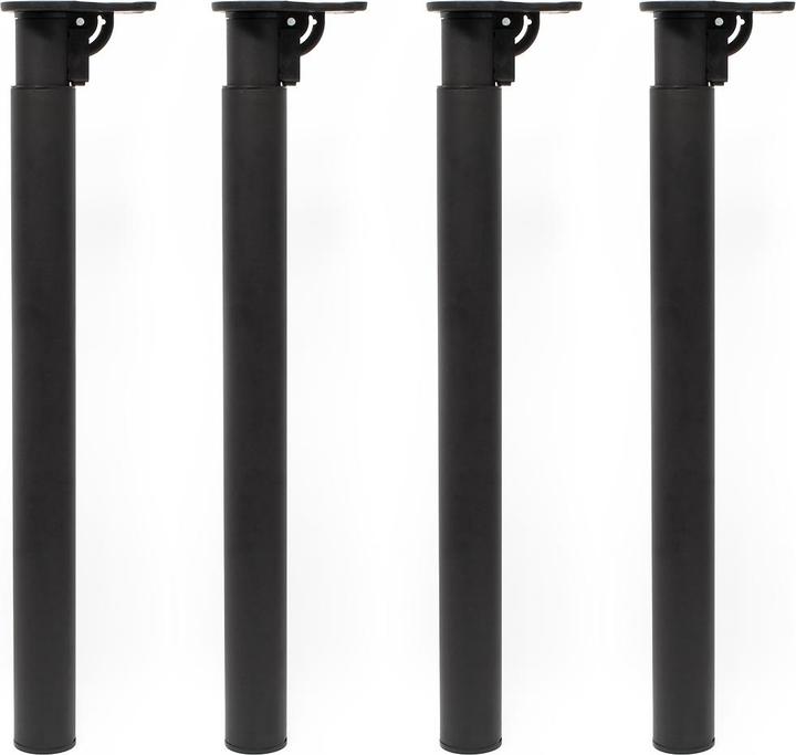 Immagine prodotto Wiltec Piedino da tavolo Lot de 4 Noir Supporto da tavolo regolabile in altezza 70-110cm