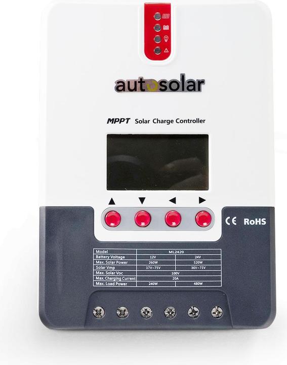 Actual product image Autosolar Complete package 160W (installation) with (LiFePo) 55Ah and 600W inverter incl. mounting material (160 W)