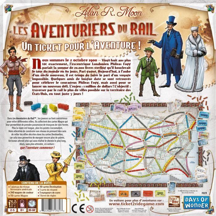 Image du produit Days of Wonder Ttr Les Aventuriers Du Rail Usa (Fr) (Français)