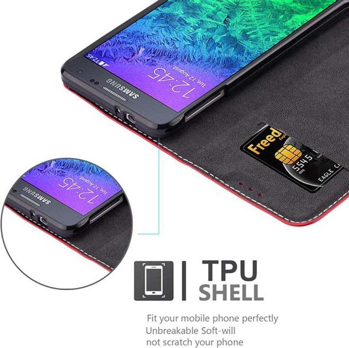 Actual product image Cadorabo Book X Wallet Cover (Samsung Galaxy Alpha)
