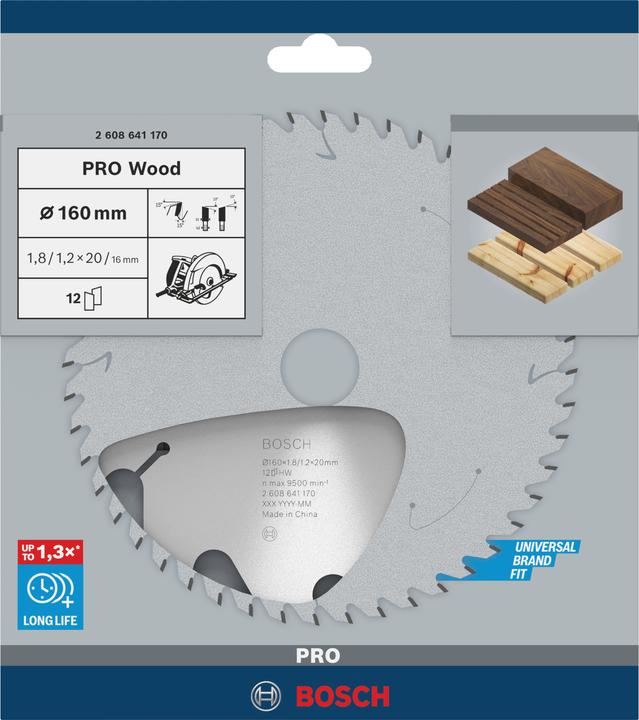 Produktbild Bosch Professional Zubehör PRO Wood Kreissägeblatt, 160 x 1.8 x 20 mm