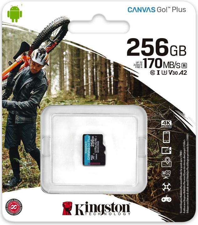 Produktbild Kingston Canvas Go Plus (256 GB, microSDXC, U3, UHS-I)