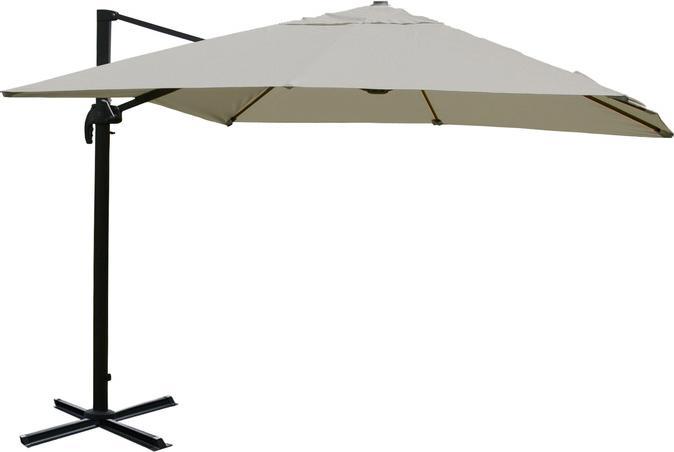 Image du produit Mendler Parapluie de signalisation pour la restauration, 3x4m (Ø5m) polyester alu/acier 26kg - gris crème