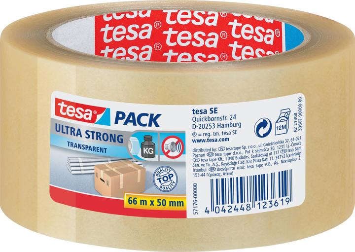 Immagine prodotto tesa tesapack Nastro per pacchi ULTRA STRONG - Nastro da imballaggio in PVC per imballaggi stretti e (50 mm)