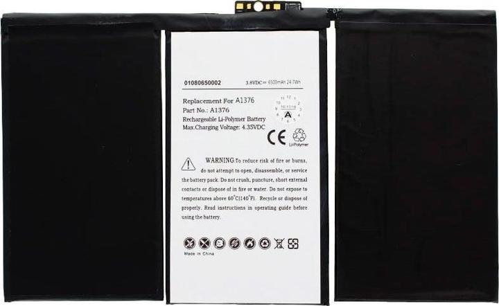 Actual product image AccuCell Battery iPad 2, 616-0561, A1316, A1376, A1395, A1396, A1397