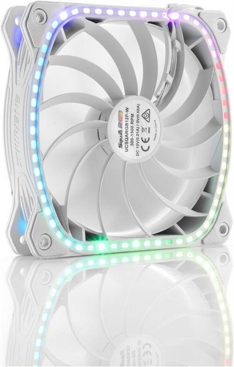 Actual product image Enermax PC Fan SquA RGB Single white (120 mm, 1 x)