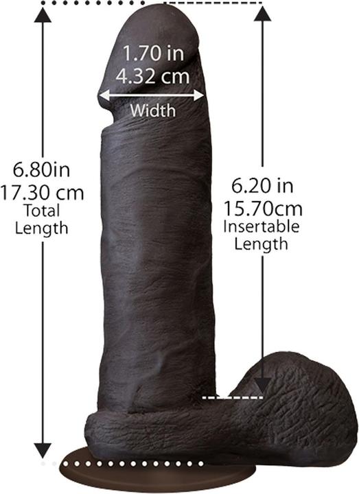 Actual product image Doc Johnson The Realistic Cock - Vac-U-Lock Suction Cup