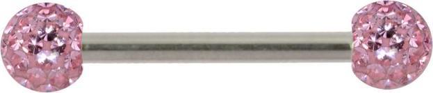 Bijouteria Brustpiercing (Chirurgenstahl 316L, Epoxiharz, Kristall)