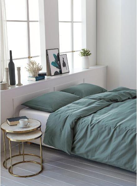 Produktbild Living Home Uni Satin 100 (Bettwäsche Set, 65 x 100 cm, 160 x 210 cm)