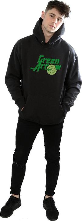Immagine prodotto Green Arrow Text Logo Felpa con Cappuccio Uomo (M)
