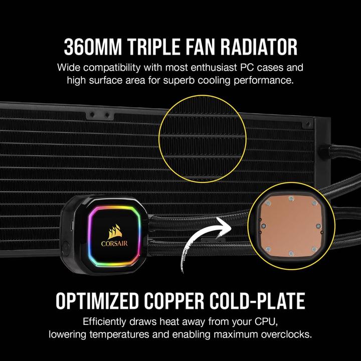 Actual product image Corsair H150i RGB PRO XT